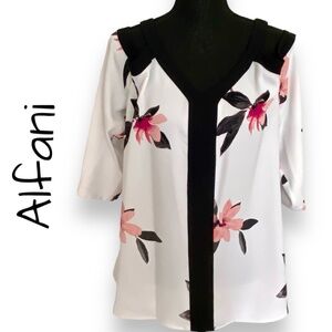 ALFANI Women’s Cold Shoulder Top, Size 12